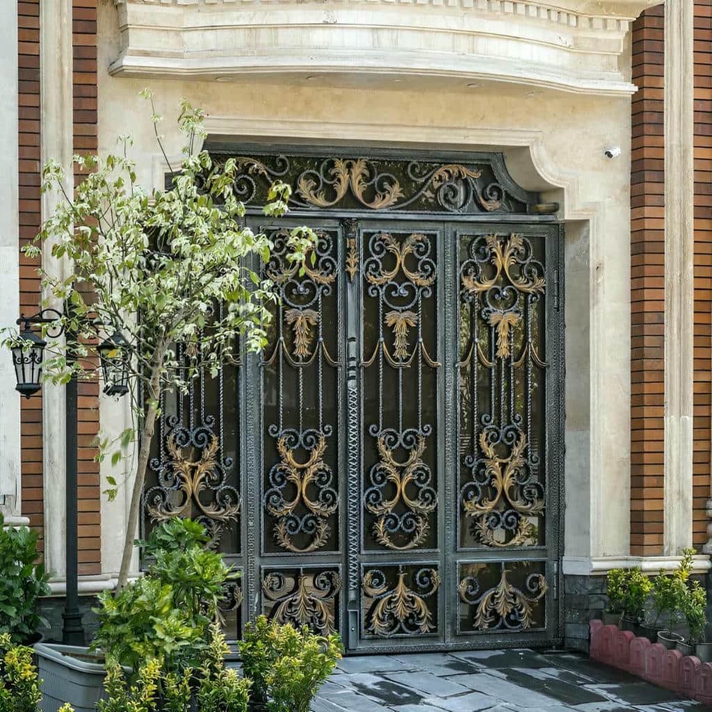 فروش درب حیاط فرفورژه پروفیل سنگین در رفسنجان