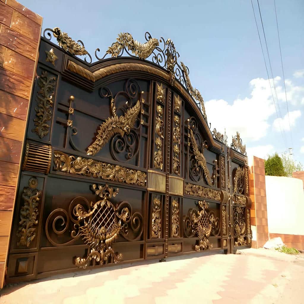 کارخانه درب حیاط فرفورژه ورق فولادی در قزوین