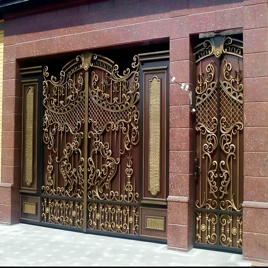 نصب درب حیاط فرفورژه ویلایی در استان مازندران