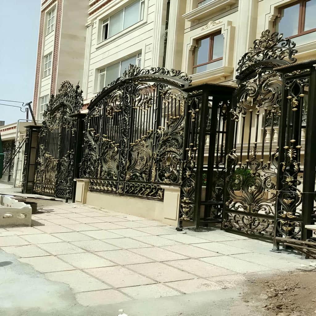 فروش درب حیاط فرفورژه پروفیل سنگین در آمل