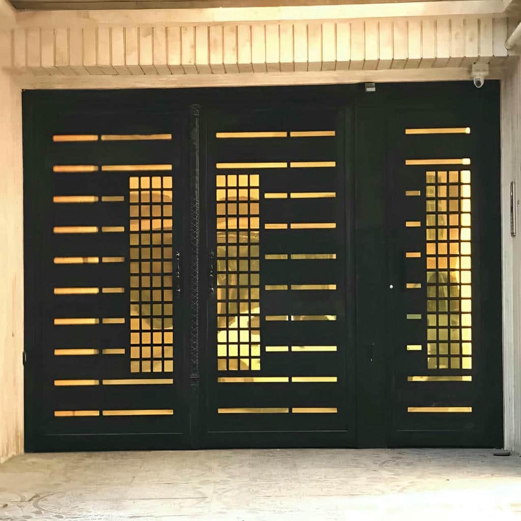 خرید درب حیاط فرفورژه رنگ کوره ای در ایرانشهر