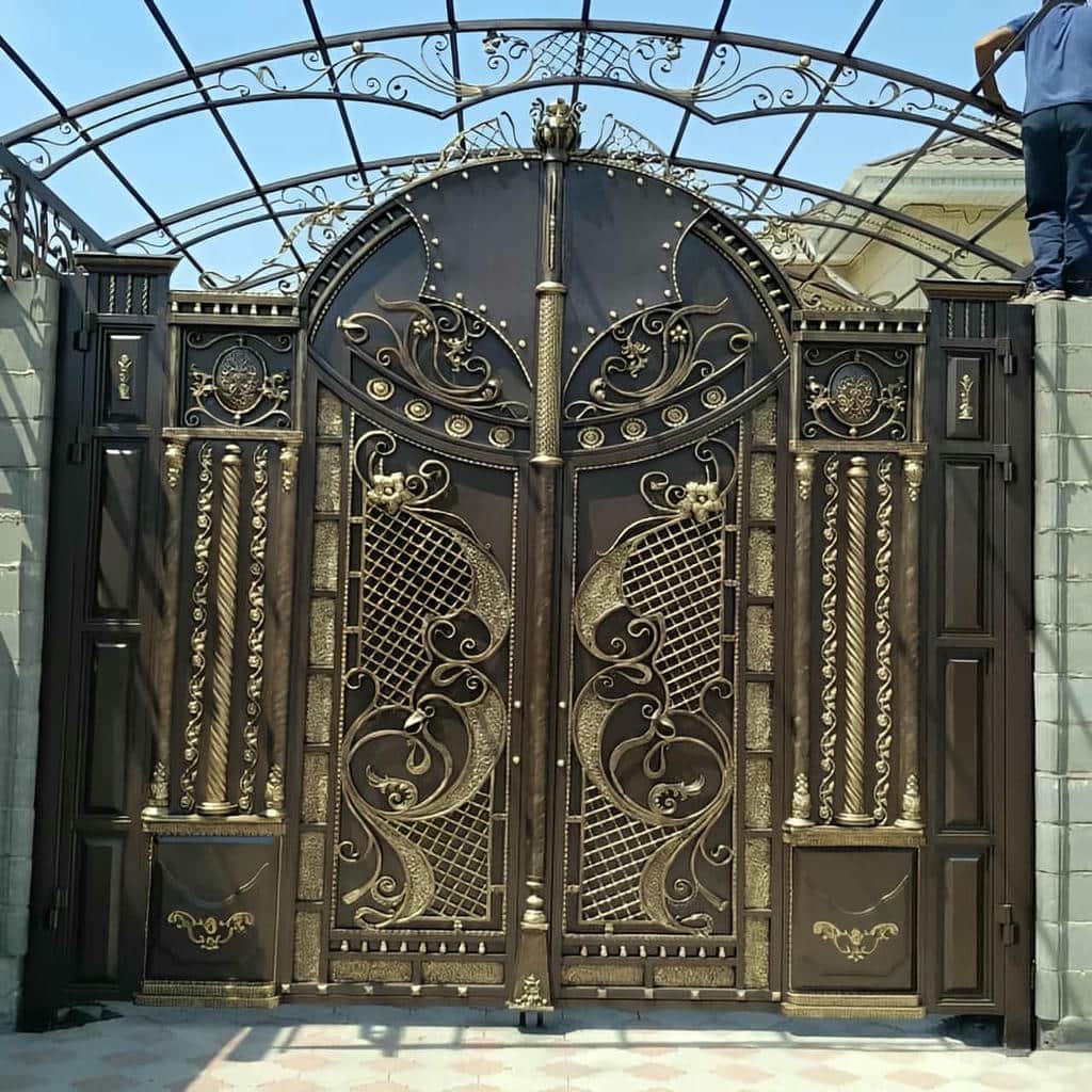 خرید درب حیاط فرفورژه مدرن در کرج