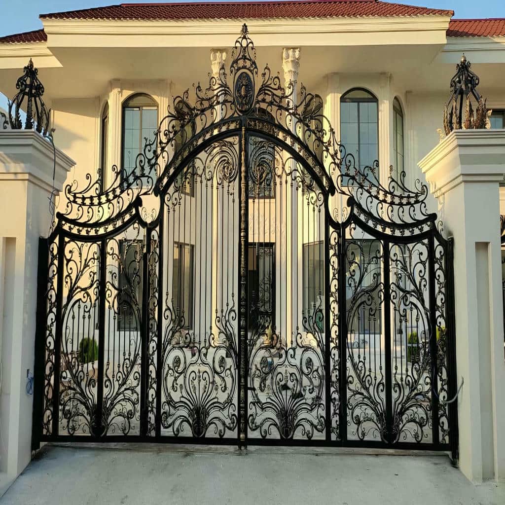 فروش درب حیاط فرفورژه پروفیل سنگین در گنبدکاووس