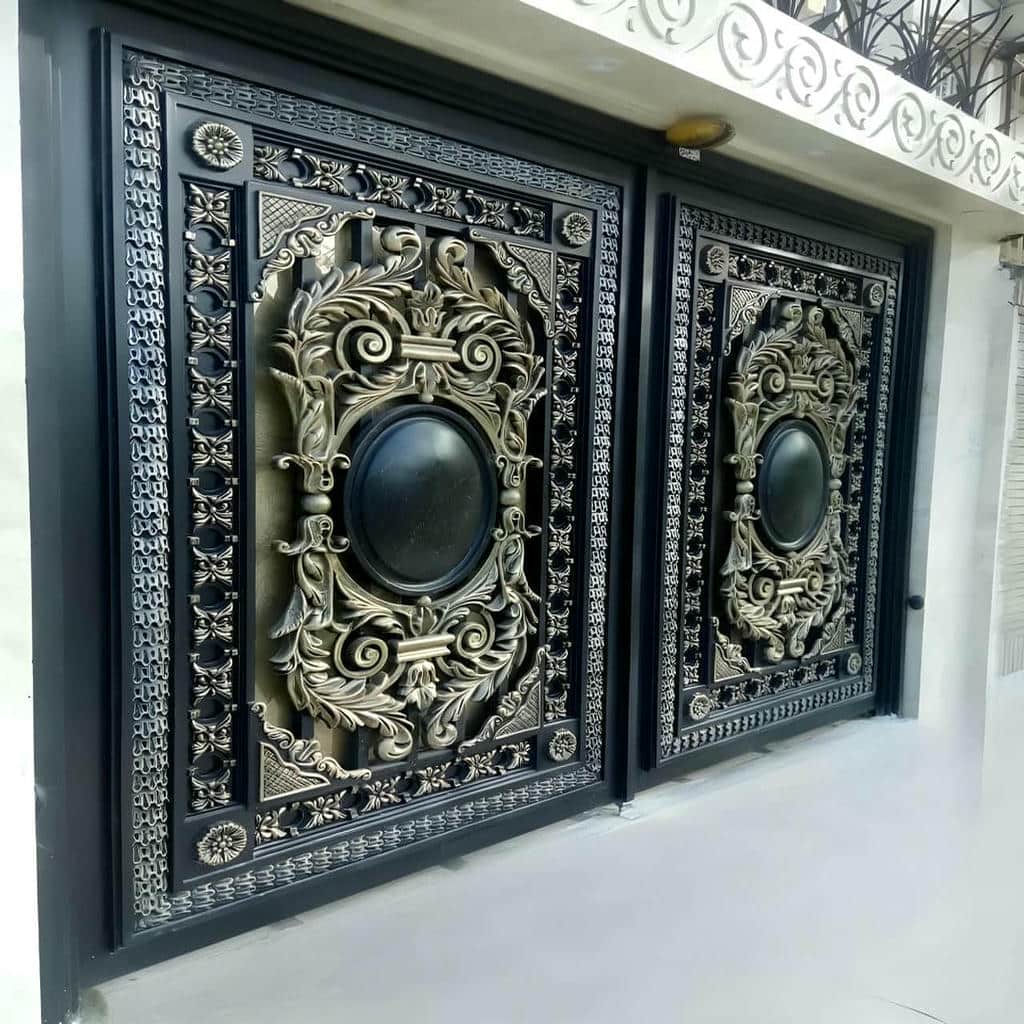 فروش درب حیاط فرفورژه پروفیل سنگین در گرگان