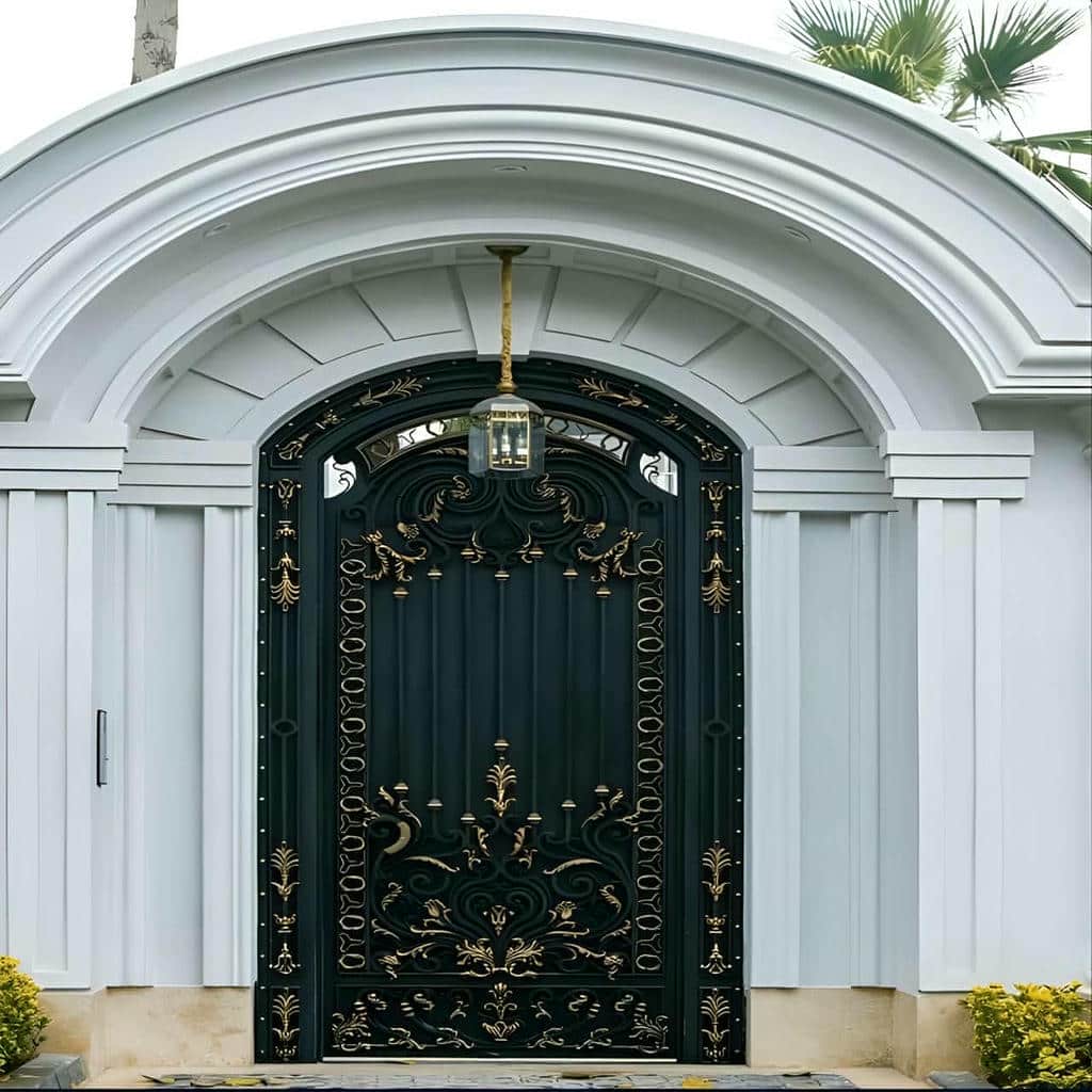 خرید درب حیاط فرفورژه مدرن در سیرجان
