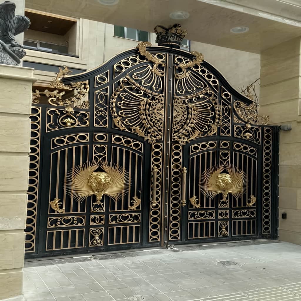 خرید درب حیاط فرفورژه مدرن در گرگان