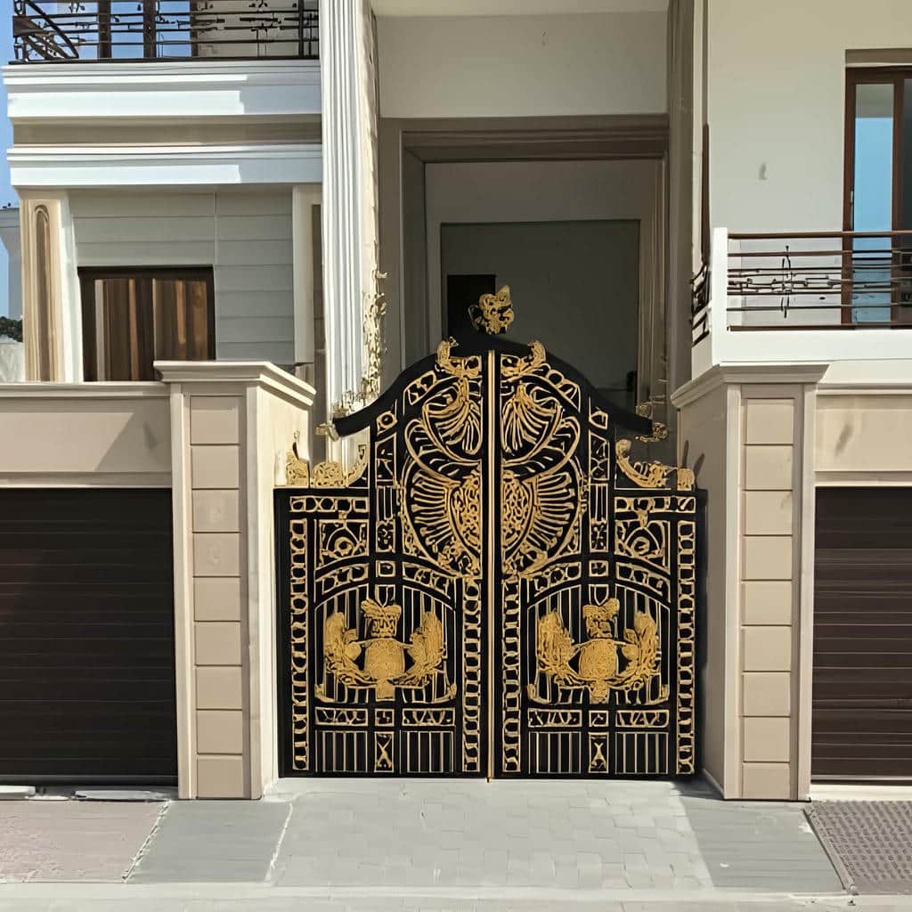 قیمت درب حیاط فرفورژه پروفیل سنگین در بومهن