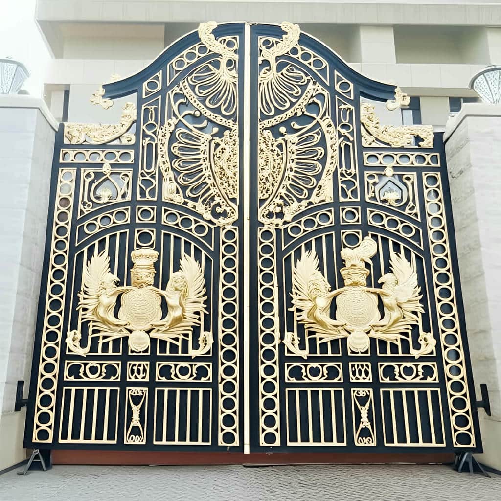 فروش درب حیاط فرفورژه پروفیل سنگین در کاشان