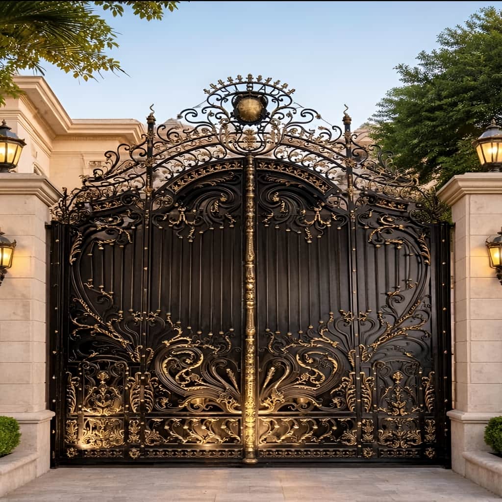 قیمت درب حیاط فرفورژه مدرن در محمودآباد