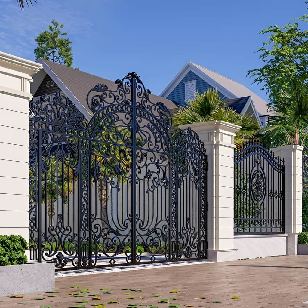 خرید درب حیاط فرفورژه کلاسیک در اهواز