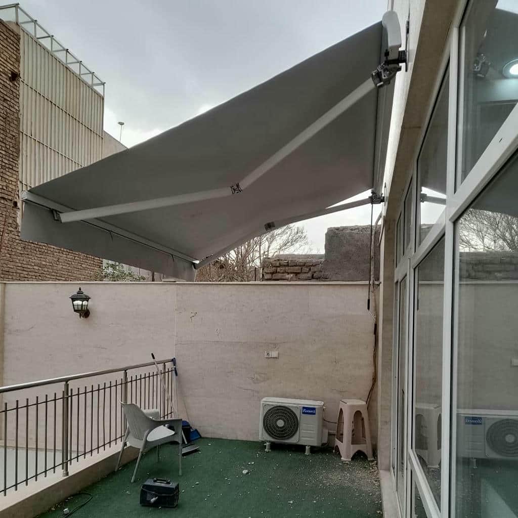 کارخانه سایبان برقی بازو آلومینیومی در نوشهر