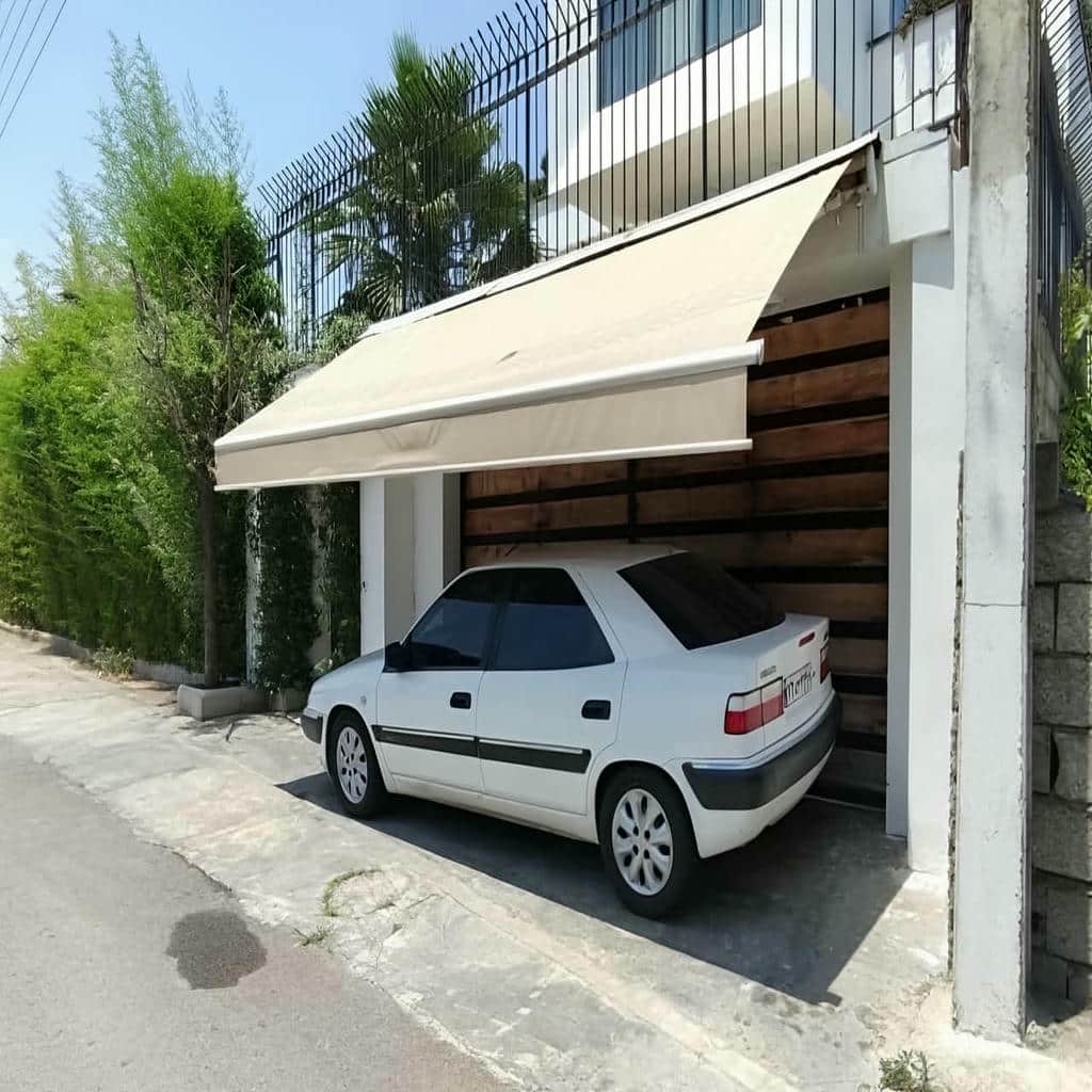 کارخانه سایبان برقی بازو آلومینیومی در کیش