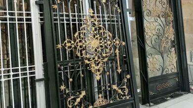 درب حیاط ویلا مدل فلزی فرفورژه 120