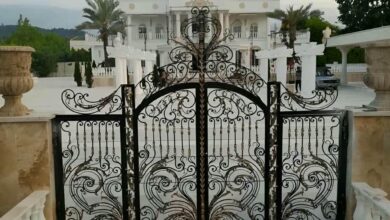 درب حیاط ویلا مدل فلزی فرفورژه 255