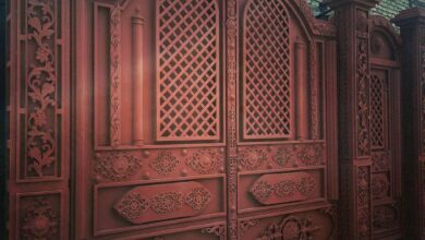 درب حیاط فرفورژه در کیش
