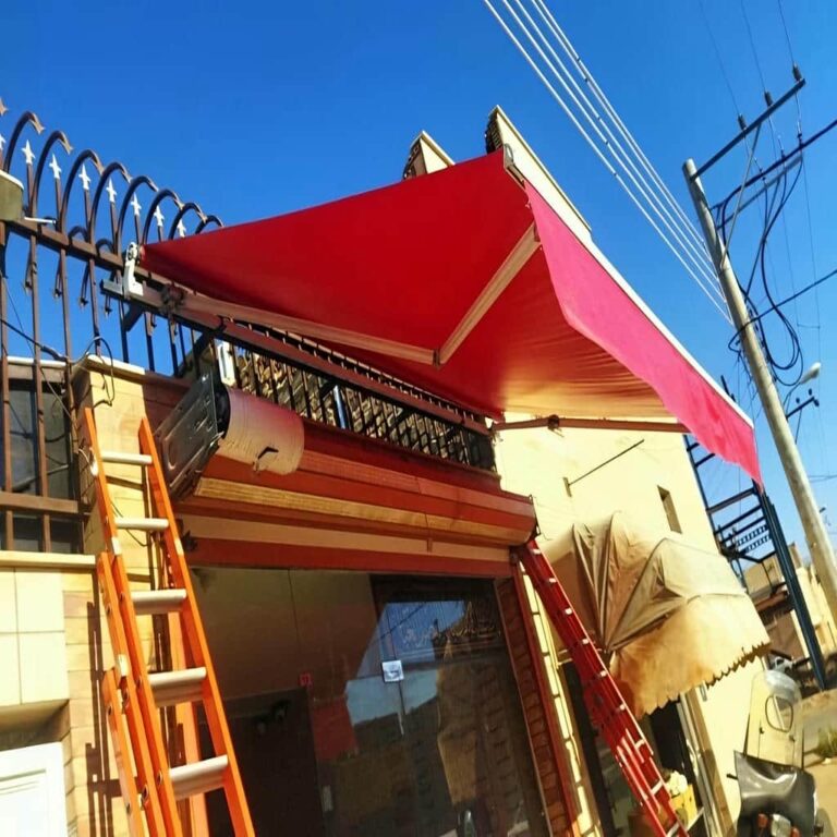 سایبان برقی مقاوم برای کافه و رستوران