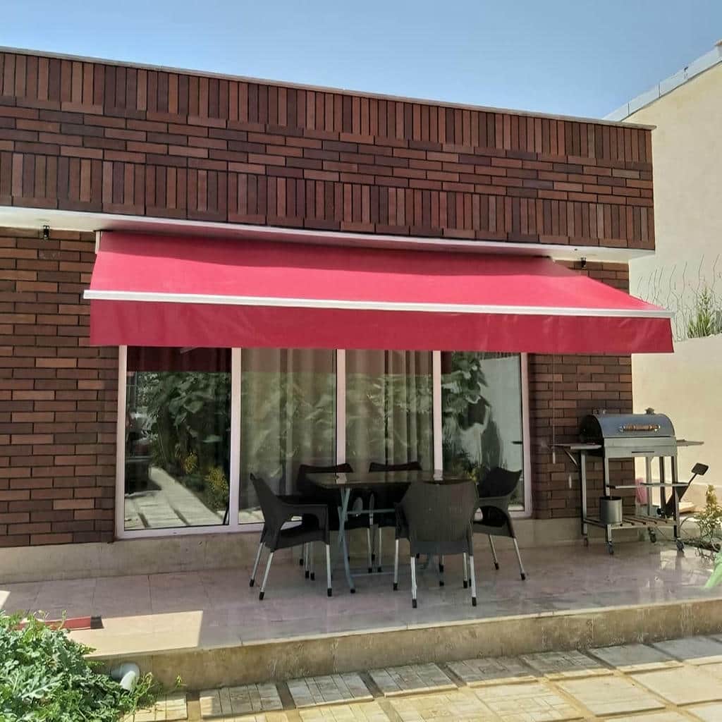 سایبان برقی با سنسور باد و باران با موتور هماهنگ و سریع
