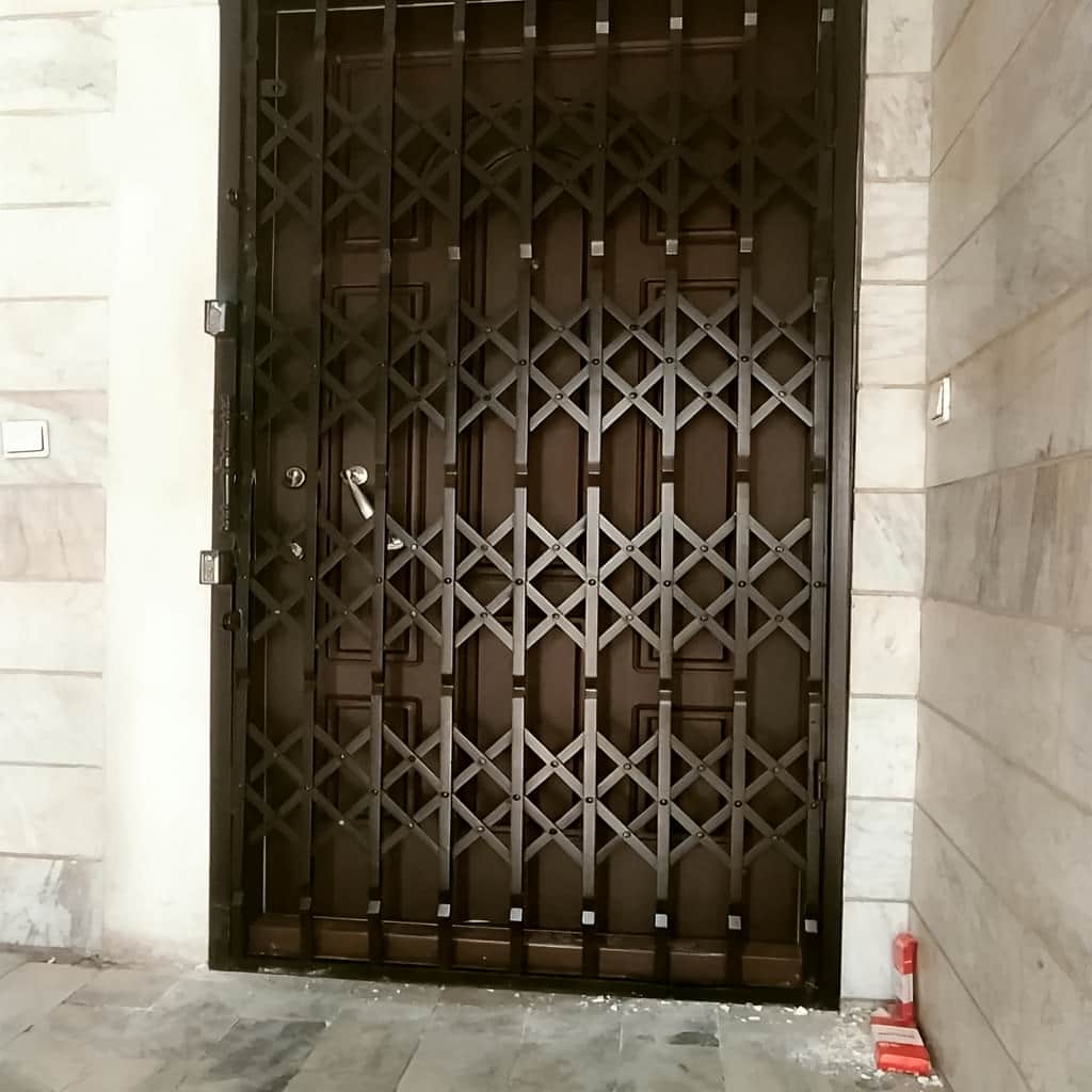 ساخت درب آکاردئونی چهار گل لوزی تسمه دوبل