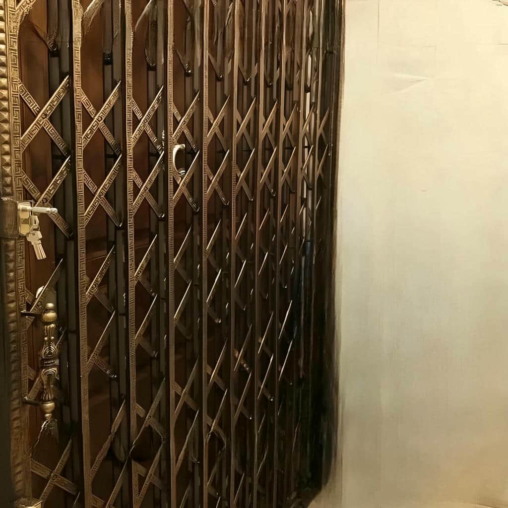 خرید درب آکاردئونی قفل مخفی کتابی برای پاگرد کوچک