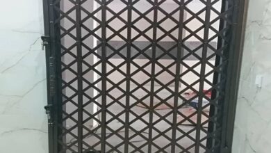 11 طرح درب آکاردئونی تسمه پهن آهنی