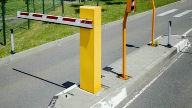 6 نمونه راهبند زنجیری محوطه باز