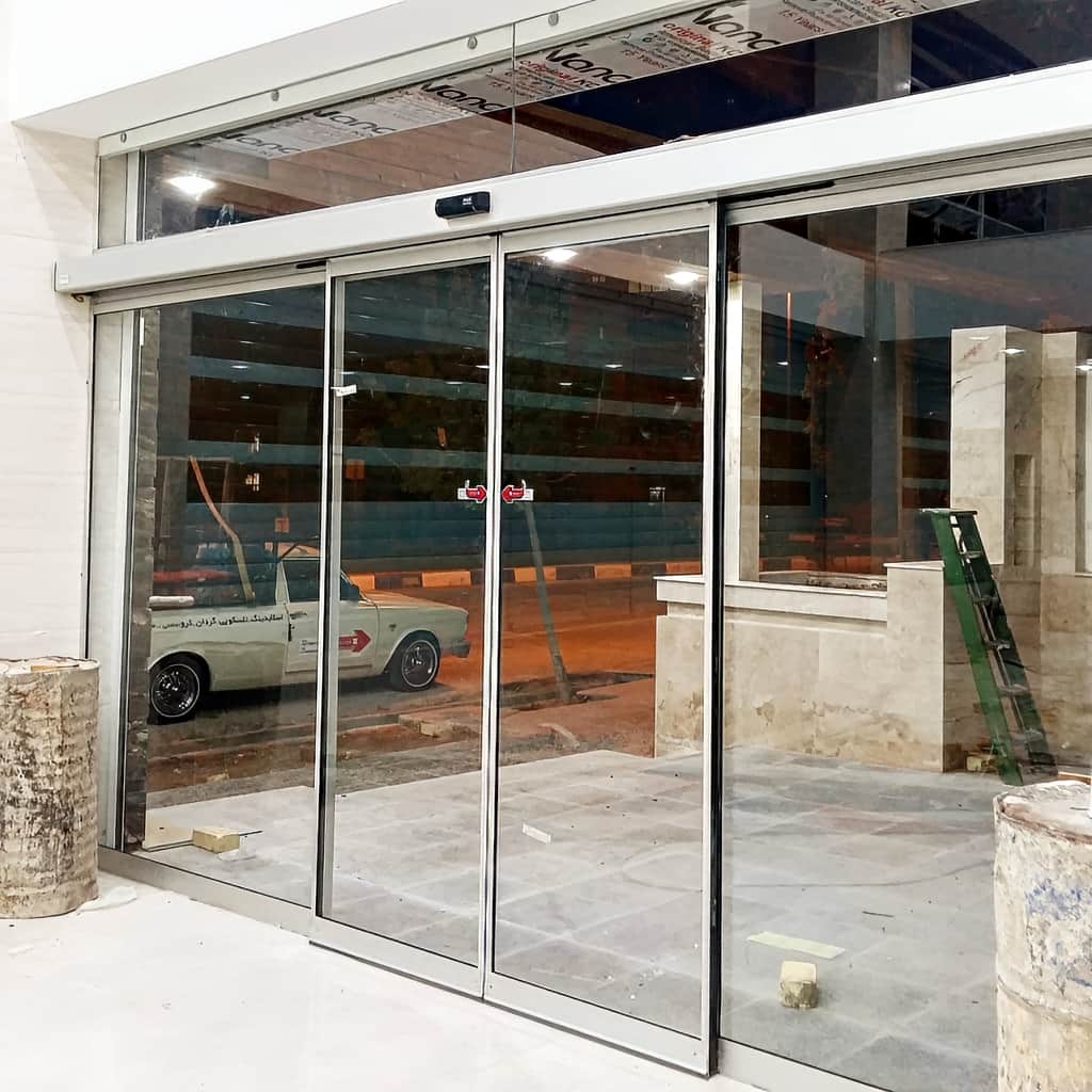 درب اتوماتیک تلسکوپی مناسب دهانه محدود مجتمع