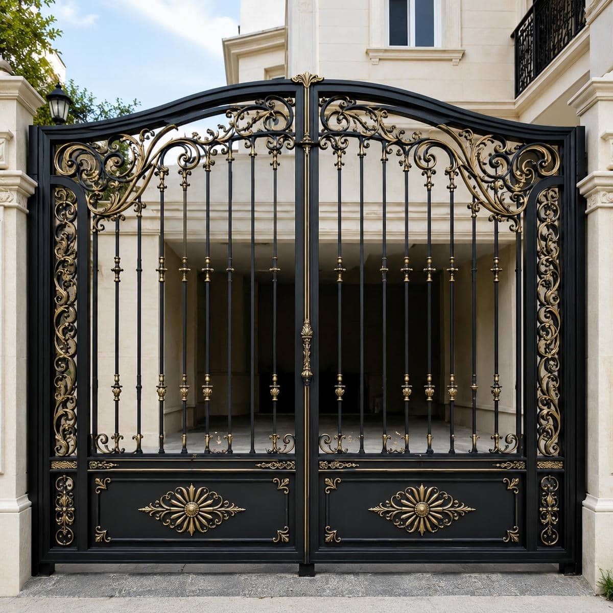 7 نمونه درب فلزی باغ دو لنگه