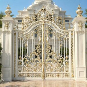 13 مدل درب آهنی باغ ماشین رو