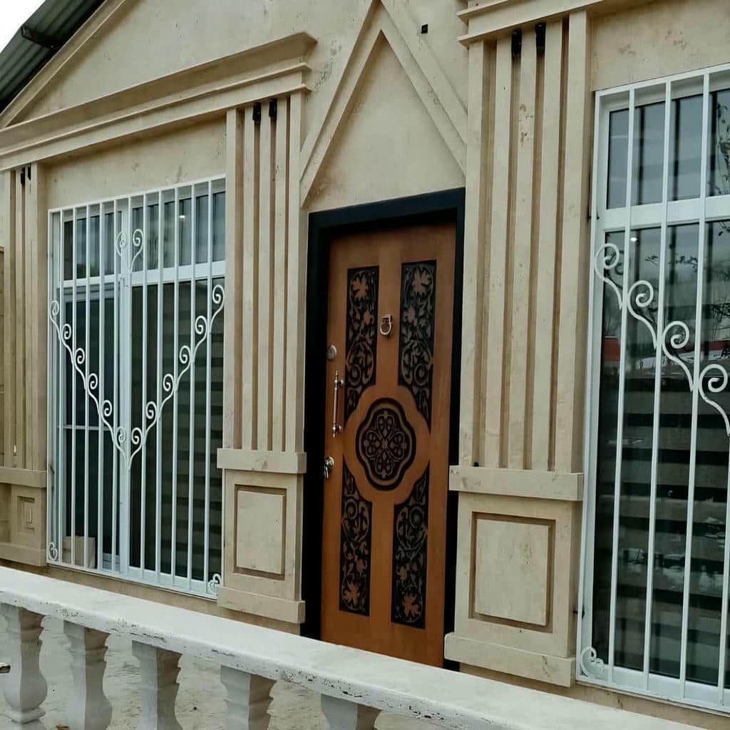 ساخت حفاظ پنجره آهنی با شبکه عمودی ساده