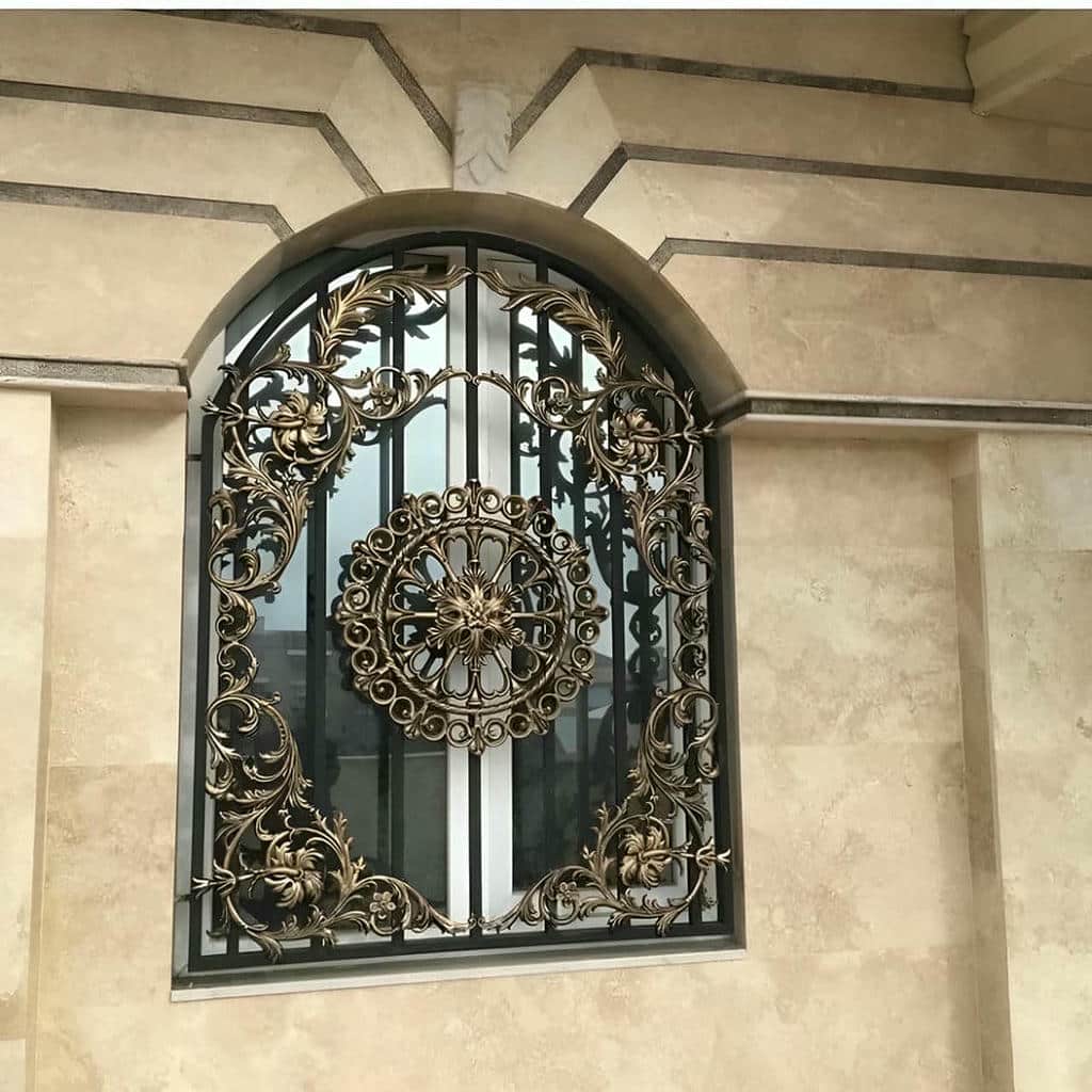 فروش حفاظ پنجره گل نرده با رنگ کوره ای