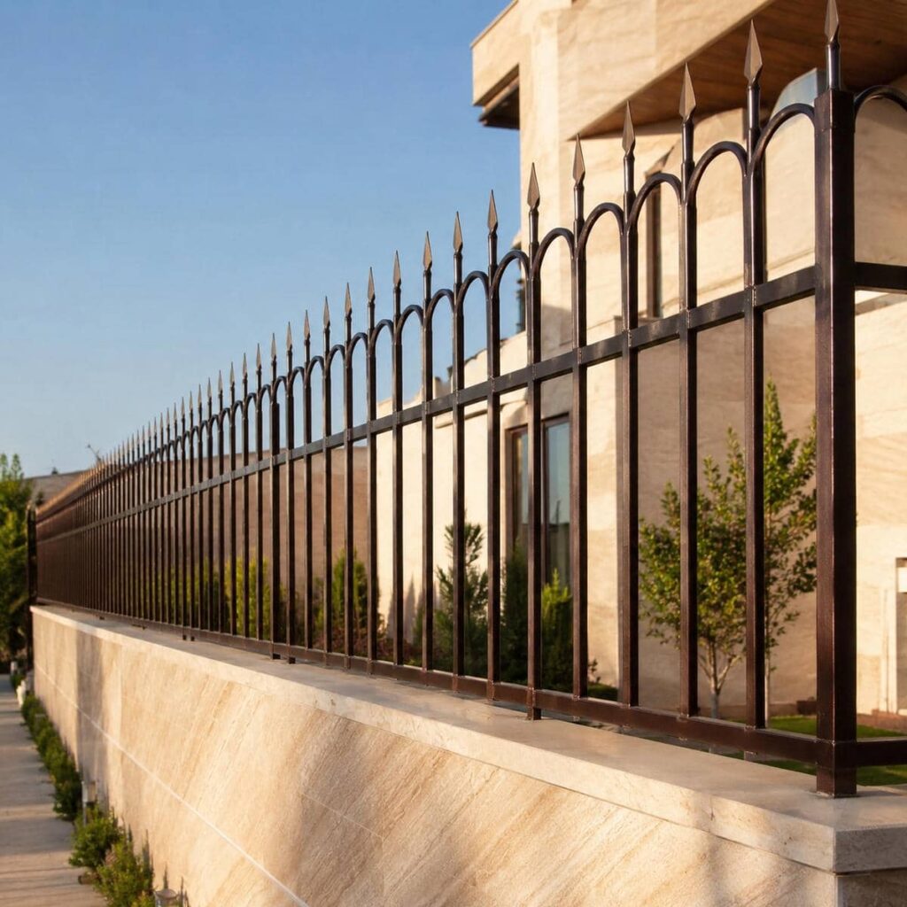 خرید حفاظ دیوار ویلایی طرح نیزه برای دیوار کوتاه