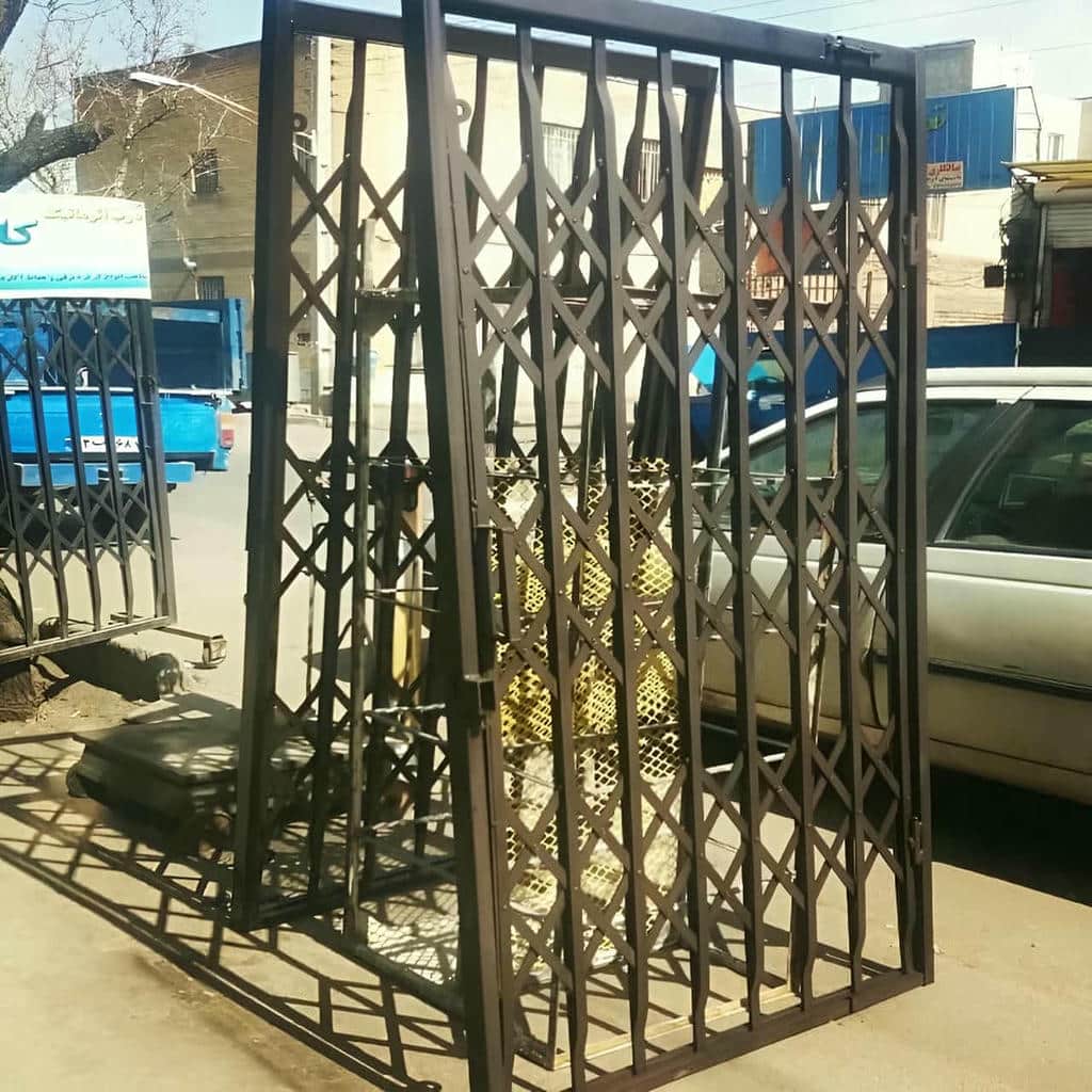 حفاظ ضربدری آکاردئونی فلزی بازسازی ساختمان قدیمی