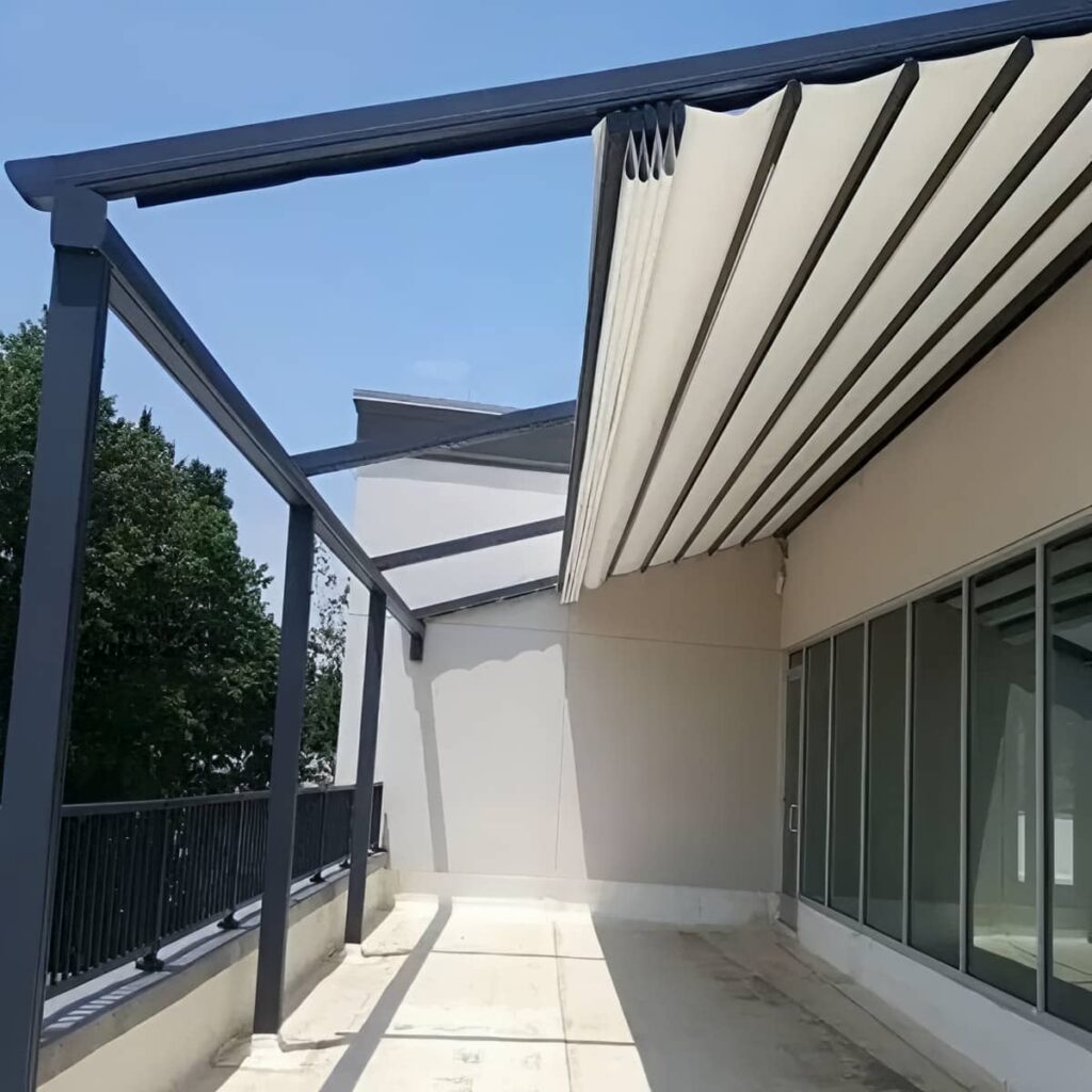 سقف متحرک پارچه ای طراحی سفارشی