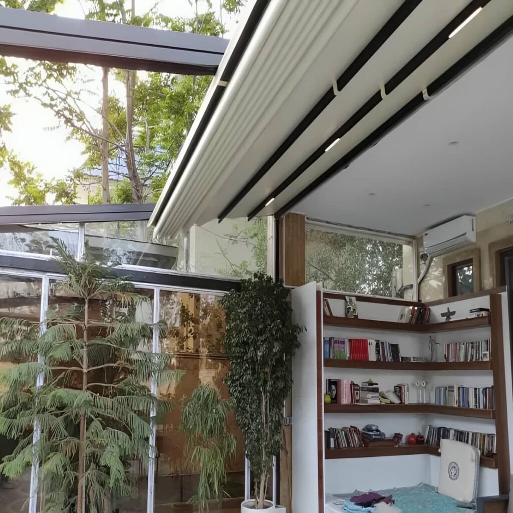 سایبان دوطرفه با پوشش گسترده