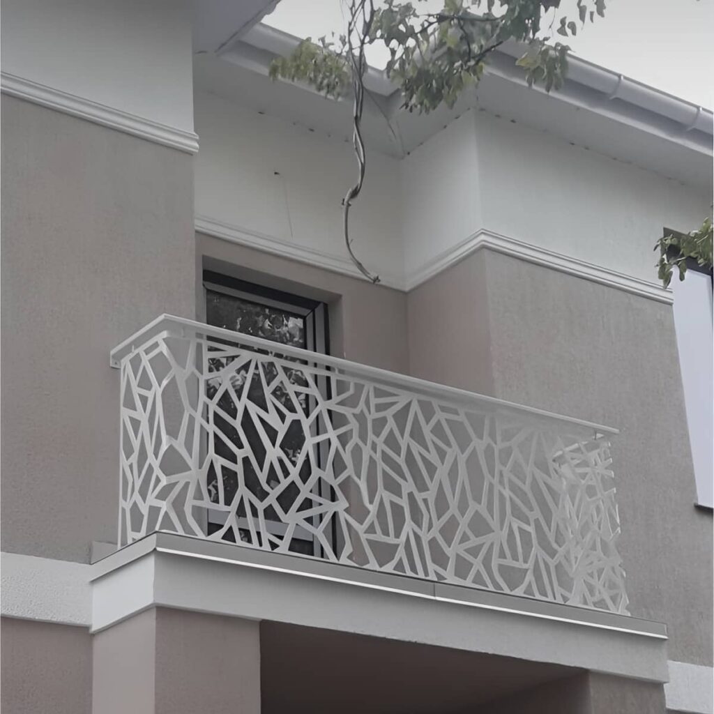 نرده بالکن با پوشش مقاوم سطحی