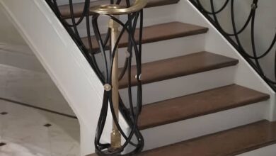 نرده استیل بالکن با طراحی مدرن