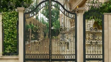 درب فرفورژه با طرح کلاسیک فلزی