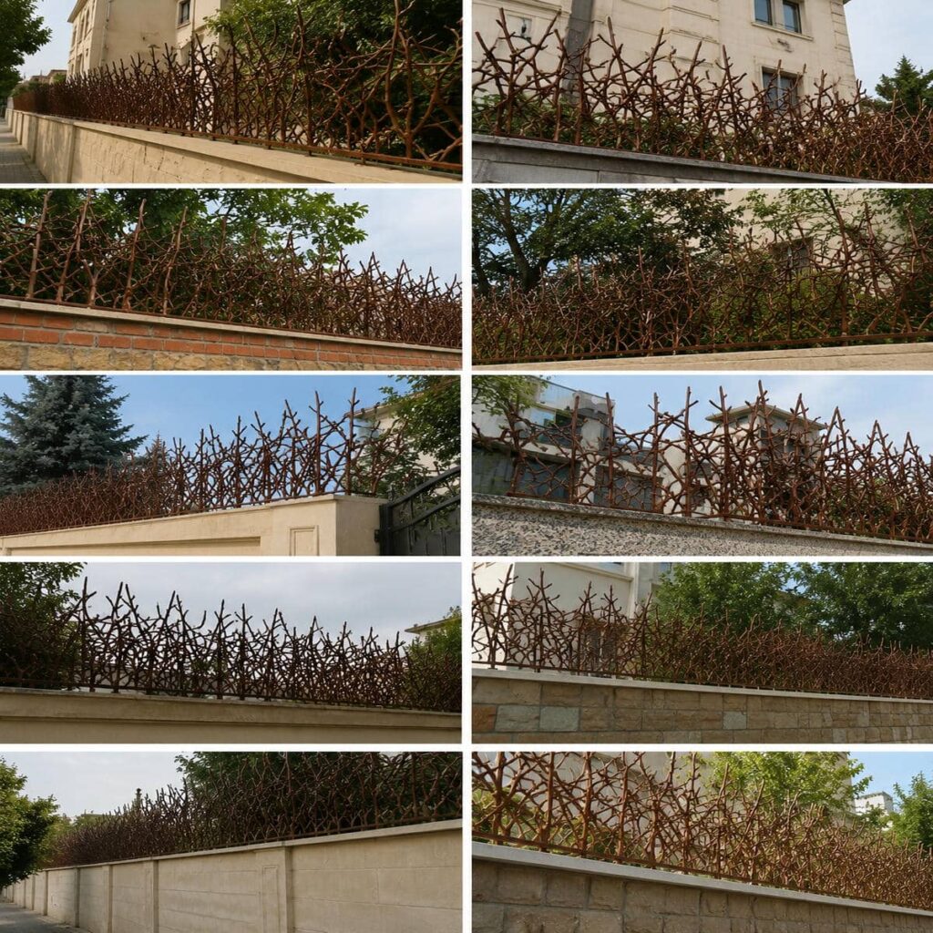 نرده روی دیوار با طرح تزئینی