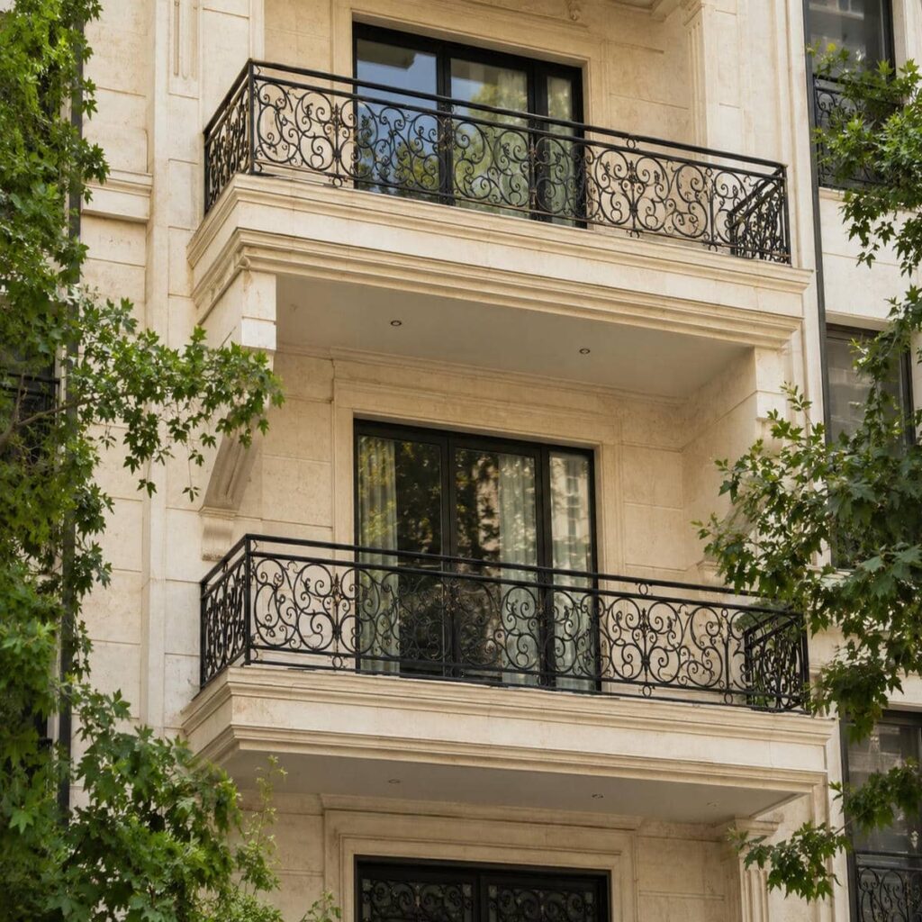 نرده چوبی راه پله دست انداز چوبی
