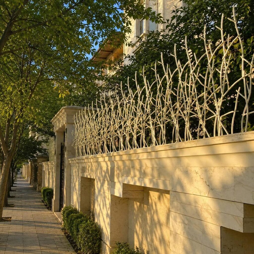 حفاظ دیوار سفارشی با اتصال های منظم