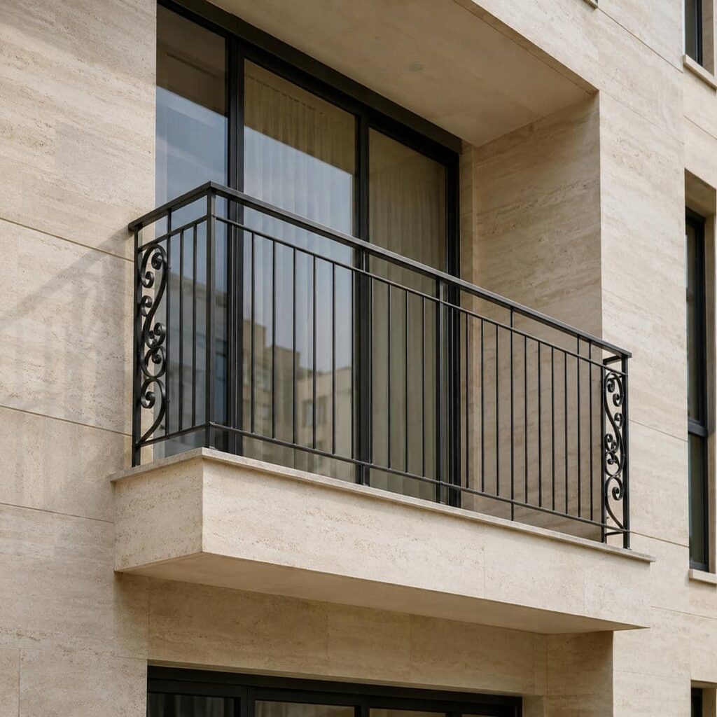 نرده بالکن با پوشش مناسب بارندگی استان گیلان