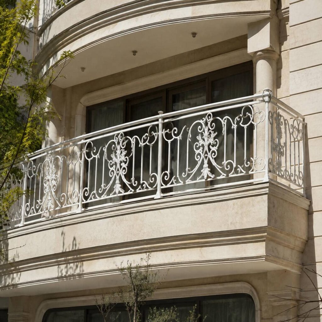 نرده بالکن فلزی بندرعباس با پوشش مقاوم