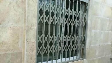 حفاظ درب آکاردئونی با پوشش مقاوم استان اصفهان
