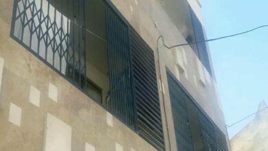 حفاظ درب آکاردئونی مشکی استان آذربایجان غربی با ریل فلزی
