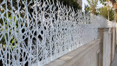 حفاظ دیوار فولادی در شیراز با پوشش مشکی