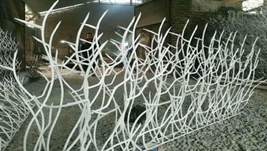 حفاظ دیوار مشکی در استان خوزستان کنار نمای مدرن