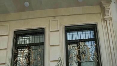 حفاظ پنجره آهنی مشکی روی ویلای سنندج