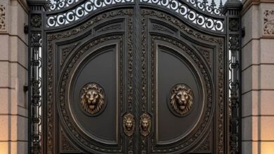 درب حیاط استان قزوین با چهارچوب فلزی مقاوم