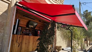 سایبان برقی بازویی برای فضای آفتاب گیر اصفهان