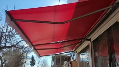 سایبان برقی بازویی روی ورودی استان فارس